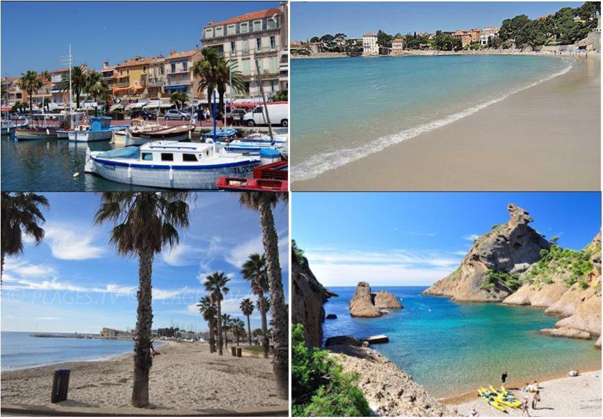 T2, Jardin, Veranda Chambre, Climatisation, Parking Privatif, Proche A Pied Centre, Plage, Gare, Pour 3 Adultes Ou 2 Adultes Avec 2 Enfants Бандоль Экстерьер фото